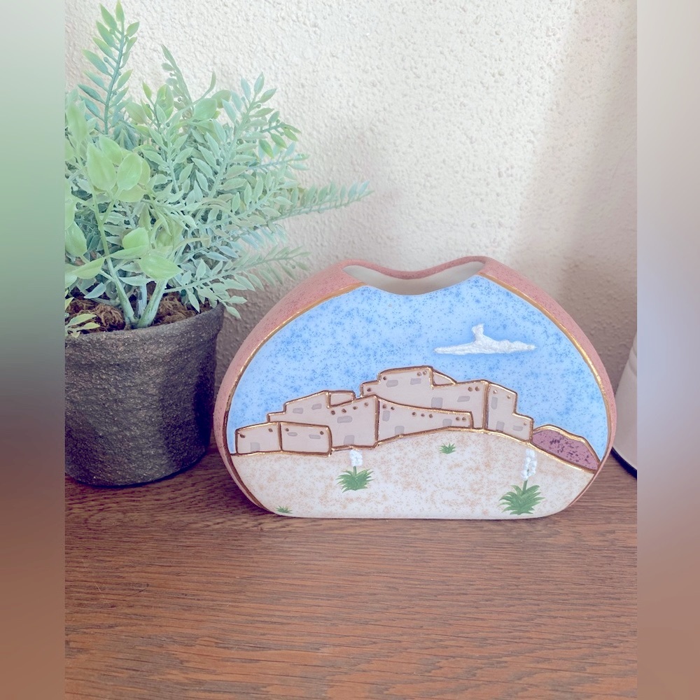Native American Hopi Pottery Signed Patricia B Southwestern Boho decor Design